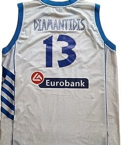 Dimitris Diamantidis #13 Greece Custom Basketball Jersey White