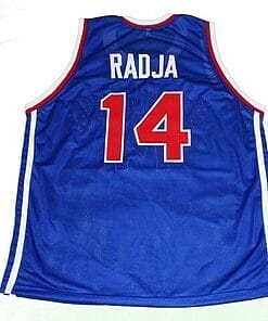 Dino Radja #14 Jugoslavija Yugoslavia Basketball Jersey Blue