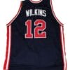 Dominique Wilkins #12 Team USA Basketball Jersey Navy Blue