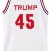 Donald Trump #45 Team USA Basketball Jersey White
