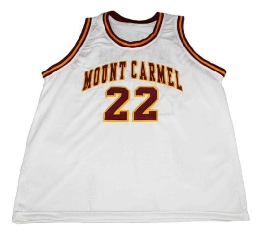 Donovan McNabb #22 Mount Carmel High School Basketball Jersey White 2 Donovan McNabb #22 Mount Carmel High School Basketball Jersey White