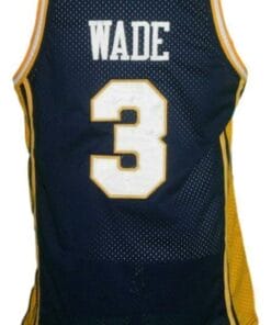 Dwyane Wade #3 College Basketball Jersey Navy Blue