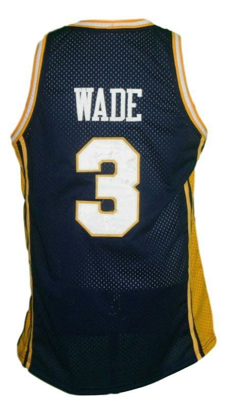 Dwyane Wade #3 College Basketball Jersey Navy Blue 1 Dwyane Wade #3 College Basketball Jersey Navy Blue