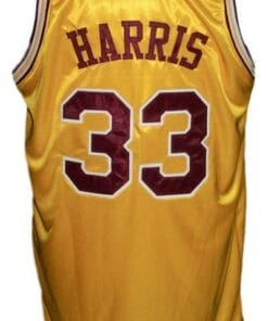 Eric Harris #33 Custom College Basketball Jersey Yellow