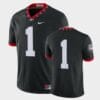 Georgia Bulldogs 1 Black 100th Anniversary College Football Alternate Game Jersey
