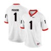 Georgia Bulldogs #1 George Pickens College Football Jersey Limited White 6 Georgia Bulldogs 1 George Pickens College Football Jersey Limited White