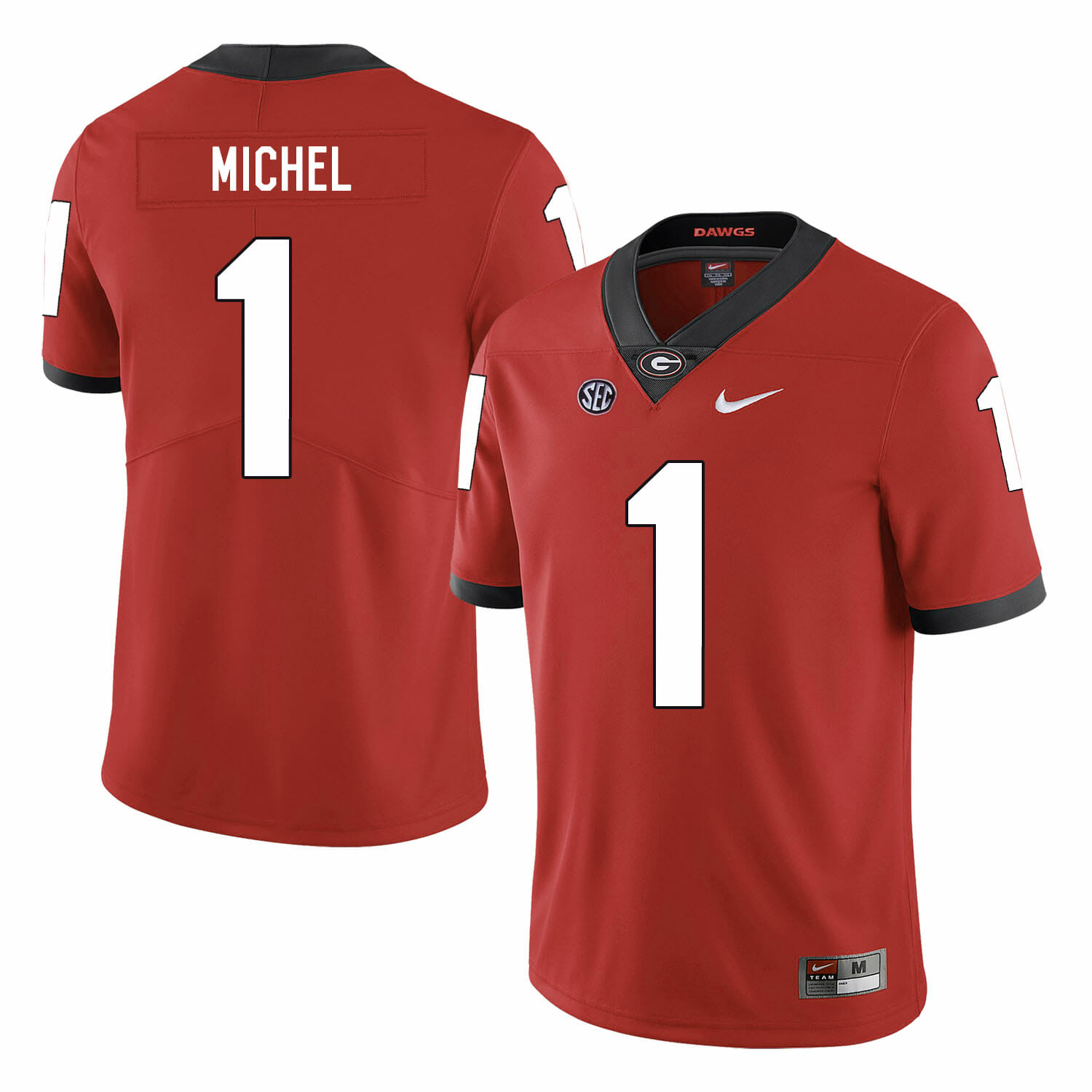 Georgia Bulldogs #1 Sony Michel NCAA College Football Jersey Red 1 Georgia Bulldogs #1 Sony Michel NCAA College Football Jersey Red