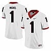 Georgia Bulldogs #1 Sony Michel NCAA College Football Jersey White 6 Georgia Bulldogs #1 Sony Michel NCAA College Football Jersey White