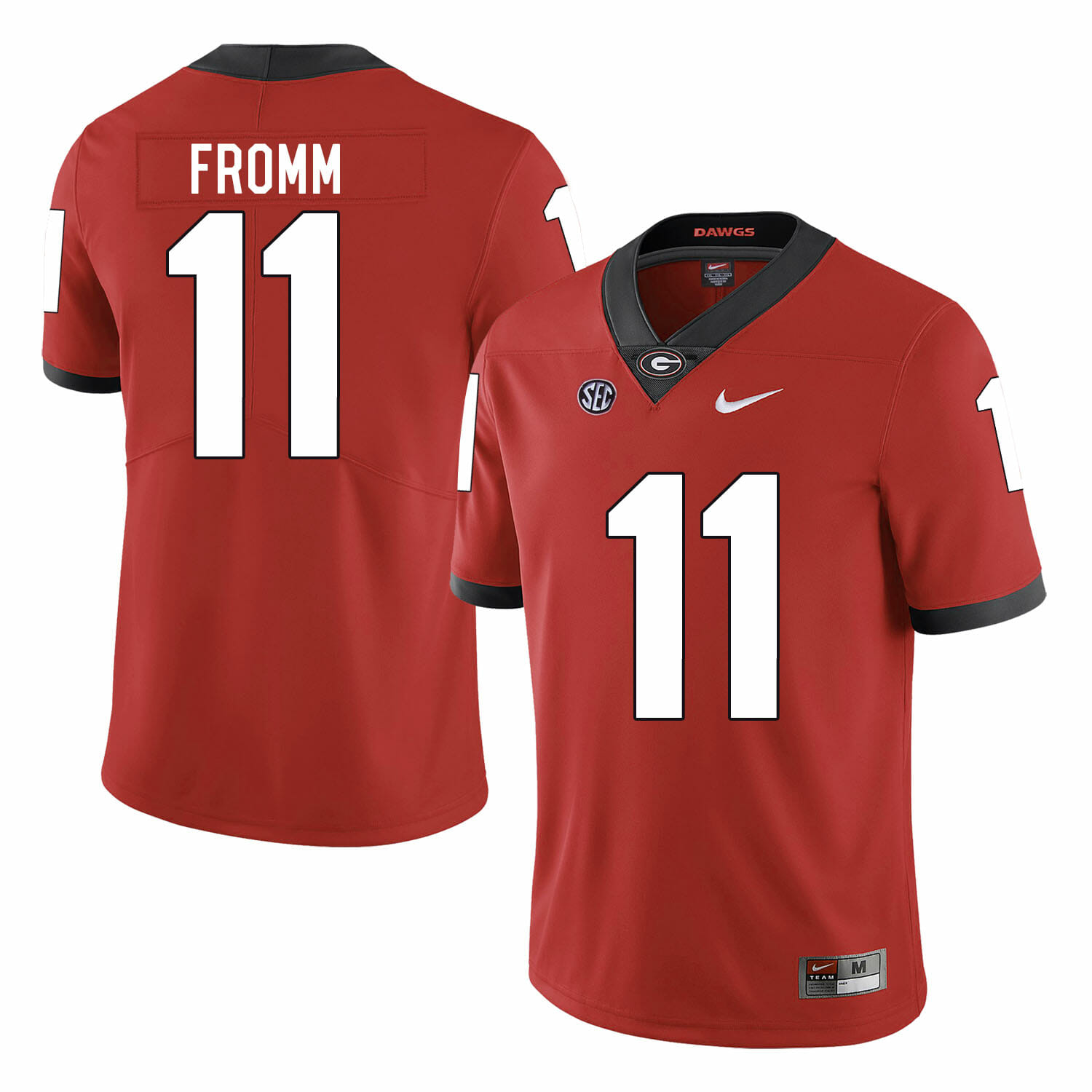 Georgia Bulldogs #11 Jake Fromm College Football Jersey Red 1 Georgia Bulldogs #11 Jake Fromm College Football Jersey Red