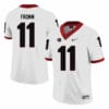 Georgia Bulldogs #11 Jake Fromm College Football Jersey White 6 Georgia Bulldogs #11 Jake Fromm College Football Jersey White