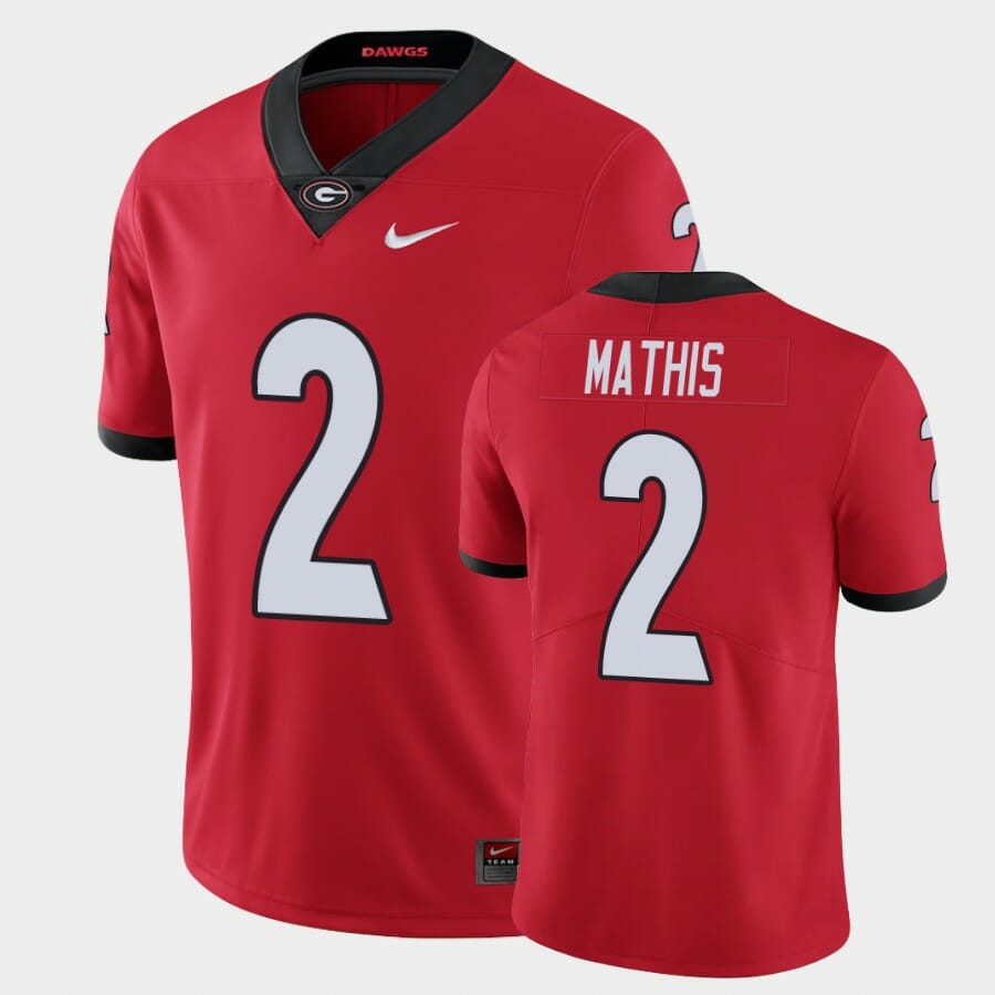 Georgia Bulldogs #2 DWan Mathis Red Limited Jersey 1 Georgia Bulldogs #2 DWan Mathis Red Limited Jersey