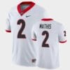 Georgia Bulldogs #2 DWan Mathis White Game College Football Jersey 6 Georgia Bulldogs 2 DWan Mathis White Game College Football Jersey
