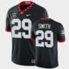 Georgia Bulldogs 29 Christopher Smith Black Mascot 100th Anniversary College Game Jersey