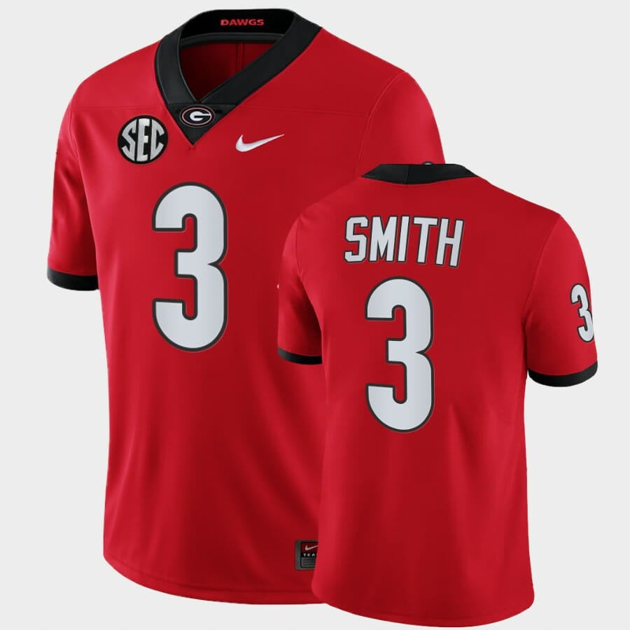 Georgia Bulldogs #3 Roquan Smith Red College Football Alumni Jersey 1 Georgia Bulldogs #3 Roquan Smith Red College Football Alumni Jersey