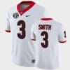 Georgia Bulldogs 3 Roquan Smith White College Football Alumni Jersey