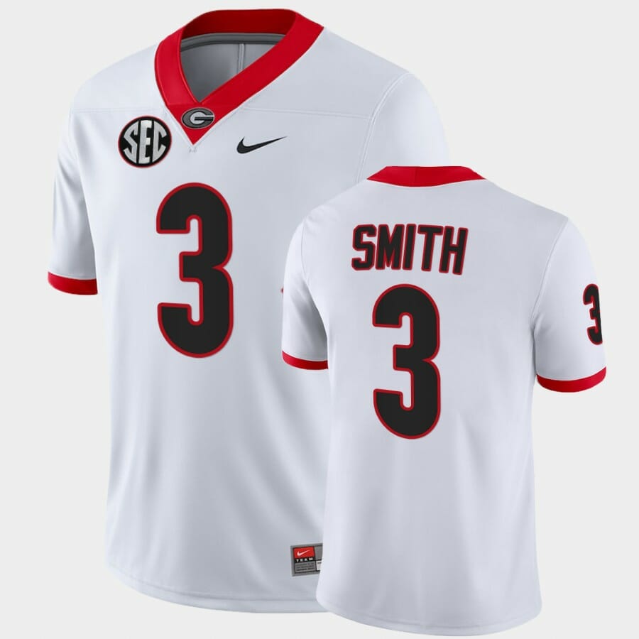 Georgia Bulldogs #3 Roquan Smith White College Football Alumni Jersey 1 Georgia Bulldogs #3 Roquan Smith White College Football Alumni Jersey
