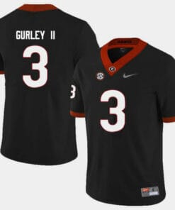 Georgia Bulldogs #3 Todd Gurley II College Football Jersey Black