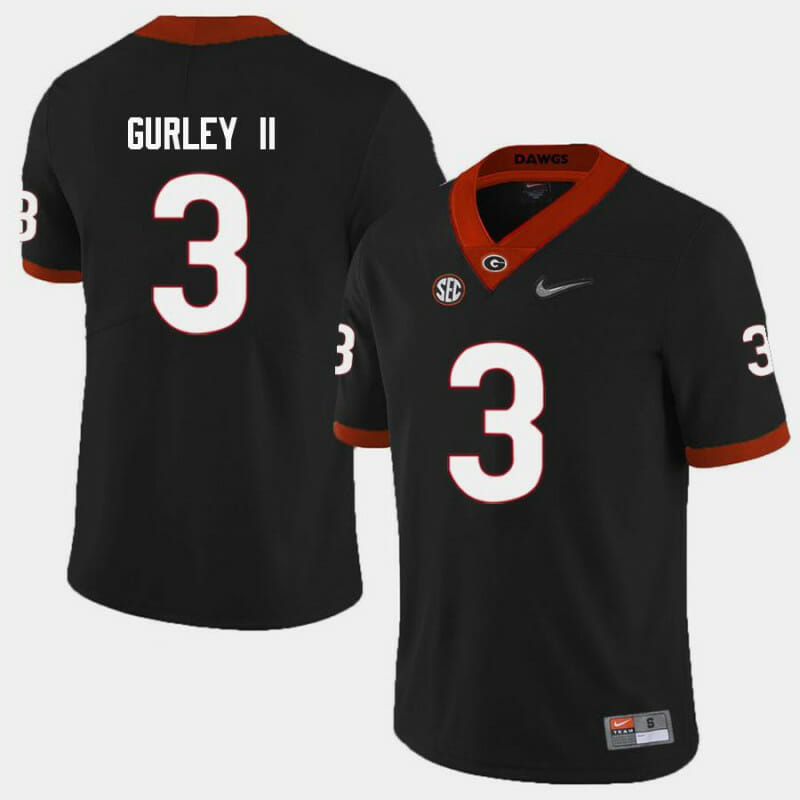 Georgia Bulldogs #3 Todd Gurley II College Football Jersey Black 1 Georgia Bulldogs #3 Todd Gurley II College Football Jersey Black