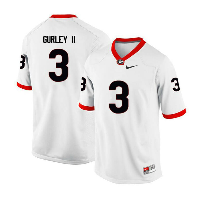 Georgia Bulldogs #3 Todd Gurley II College Football Jersey Limited White 1 Georgia Bulldogs #3 Todd Gurley II College Football Jersey Limited White