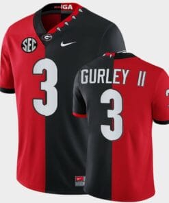 Georgia Bulldogs #3 Todd Gurley II Red Black Split Edition 100th Season Alumni Jersey