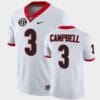 Georgia Bulldogs #3 Tyson Campbell White College Football Alumni Jersey 6 Georgia Bulldogs 3 Tyson Campbell White College Football Alumni Jersey