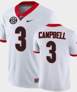 Georgia Bulldogs #3 Tyson Campbell White College Football Alumni Jersey