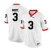 Georgia Bulldogs 3 Zamir White College Football Jersey White 1