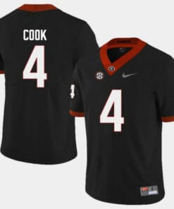 Georgia Bulldogs #4 James Cook III College Football Jersey Black