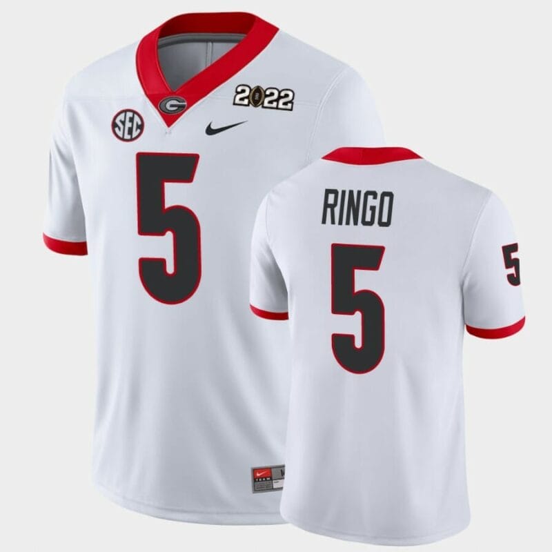 Uga Ringo Jersey #5 2021 National Champions Game White 10 Uga Ringo Jersey #5 2021 National Champions Game White