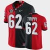 Georgia Bulldogs #62 Charley Trippi Red Black Split Edition 100th Season Alumni Jersey 7 Georgia Bulldogs 62 Charley Trippi Red Black Split Edition 100th Season Alumni Jersey