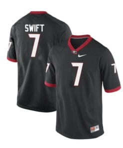 Georgia Bulldogs #7 DAndre Swift College Football Jersey Black