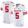 Houston Cougars #5 Howard Wilson College Football Jersey White