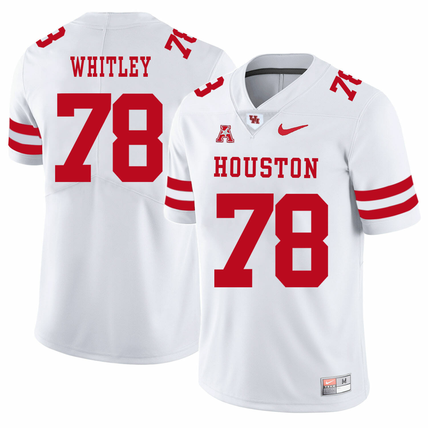 Houston Cougars #78 Wilson Whitley College Football Jersey White 1 Houston Cougars #78 Wilson Whitley College Football Jersey White