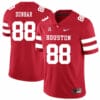 Houston Cougars #88 Steven Dunbar College Football Jersey Red 6 Houston Cougars #88 Steven Dunbar College Football Jersey Red