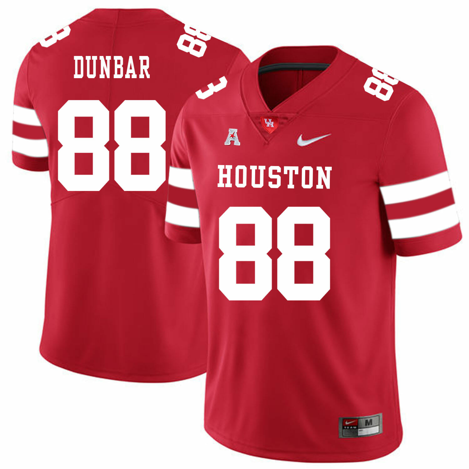 Houston Cougars #88 Steven Dunbar College Football Jersey Red 1 Houston Cougars #88 Steven Dunbar College Football Jersey Red