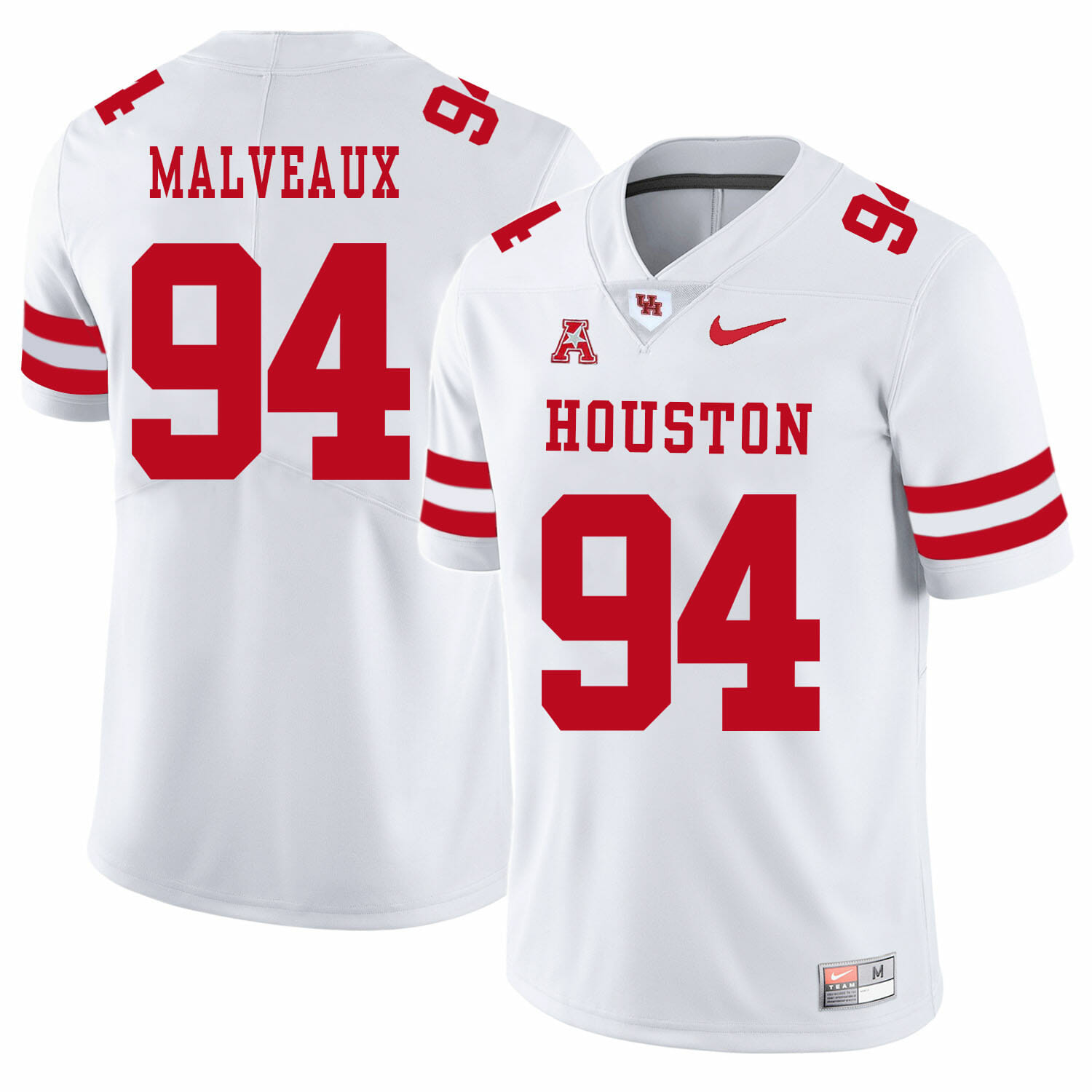 Houston Cougars #94 Cameron Malveaux College Football Jersey White 1 Houston Cougars #94 Cameron Malveaux College Football Jersey White