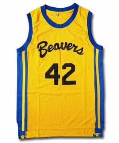 Alternative view of Teen Wolf #42 Howard Beavers Basketball Jersey