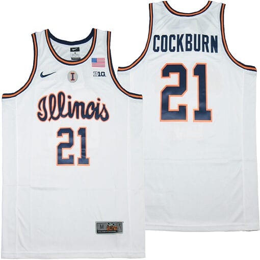 Illinois Fighting Illini #21 Kofi Cockburn NCAA Basketball Jersey White