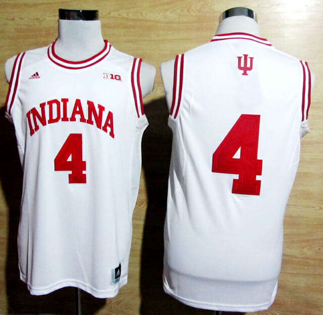 Indiana Hoosiers #4 Victor Oladipo Basketball Jersey White 1 Indiana Hoosiers #4 Victor Oladipo Basketball Jersey White