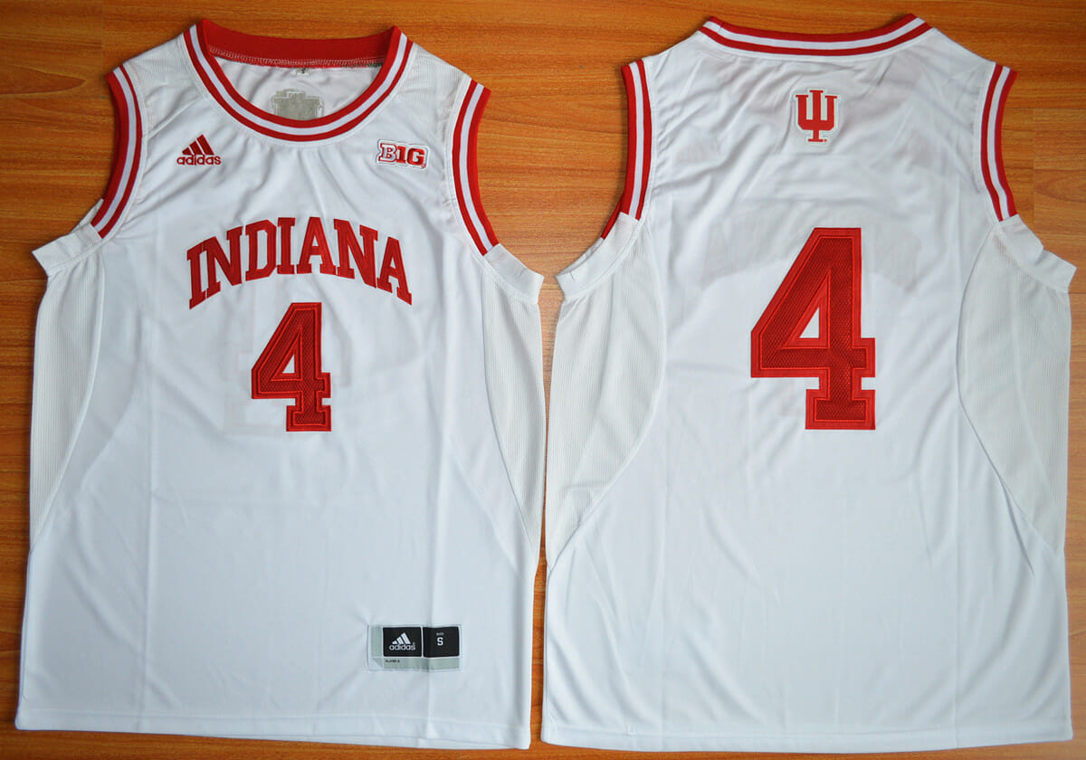 Indiana Hoosiers #4 Victor Oladipo NCAA Basketball Jersey Red White 1 Indiana Hoosiers #4 Victor Oladipo NCAA Basketball Jersey Red White