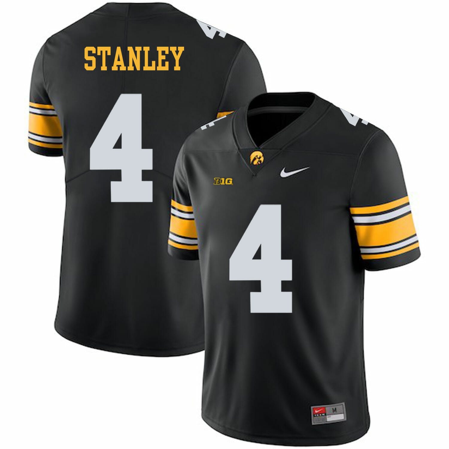 Iowa Hawkeyes #4 Nathan Stanley NCAA College Football Jersey Black 1 Iowa Hawkeyes #4 Nathan Stanley NCAA College Football Jersey Black