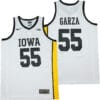Iowa Hawkeyes 55 Garza NCAA Basketball Jersey White