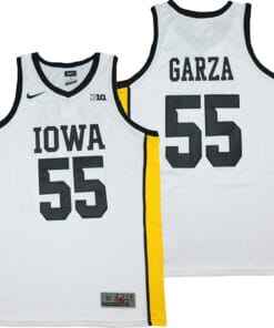Iowa Hawkeyes #55 Garza NCAA Basketball Jersey White
