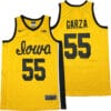 Iowa Hawkeyes #55 Garza NCAA Basketball Jersey Yellow 5 Iowa Hawkeyes 55 Garza NCAA Basketball Jersey Yellow