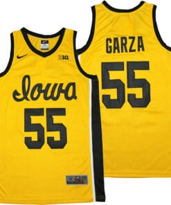 Iowa Hawkeyes #55 Garza NCAA Basketball Jersey Yellow