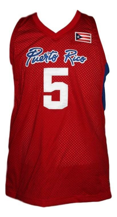 J.J.Barea #5 Puerto Rico Custom Basketball Jersey Red 2 J.J.Barea #5 Puerto Rico Custom Basketball Jersey Red