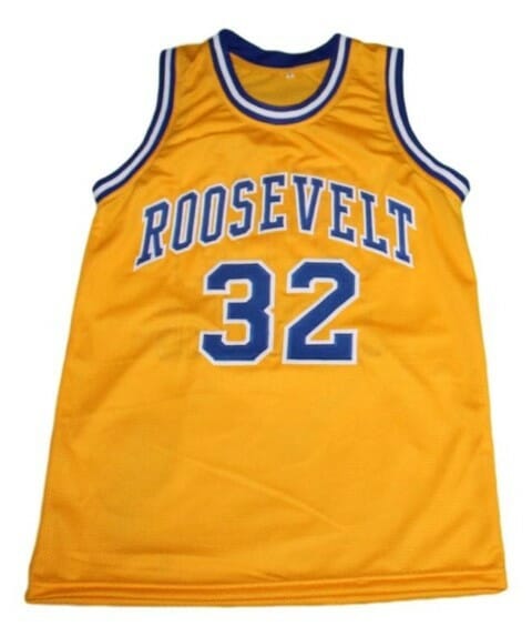 J.Erving #32 Roosevelt High School Basketball Jersey Yellow