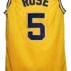 Jalen Rose #5 Custom College Basketball Jersey New Sewn Yellow