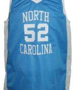 James Worthy #52 College Basketball Jersey Sewn Light Blue 4 James Worthy #52 College Basketball Jersey Sewn Light Blue