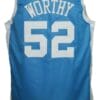 James Worthy #52 College Basketball Jersey Sewn Light Blue